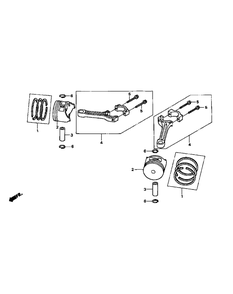 Gxv670 Piston - Connecting Rod Diagram and Parts List for M54-HN 53BB5ETW750-24-HP Cub Cadet Lawn Tractor